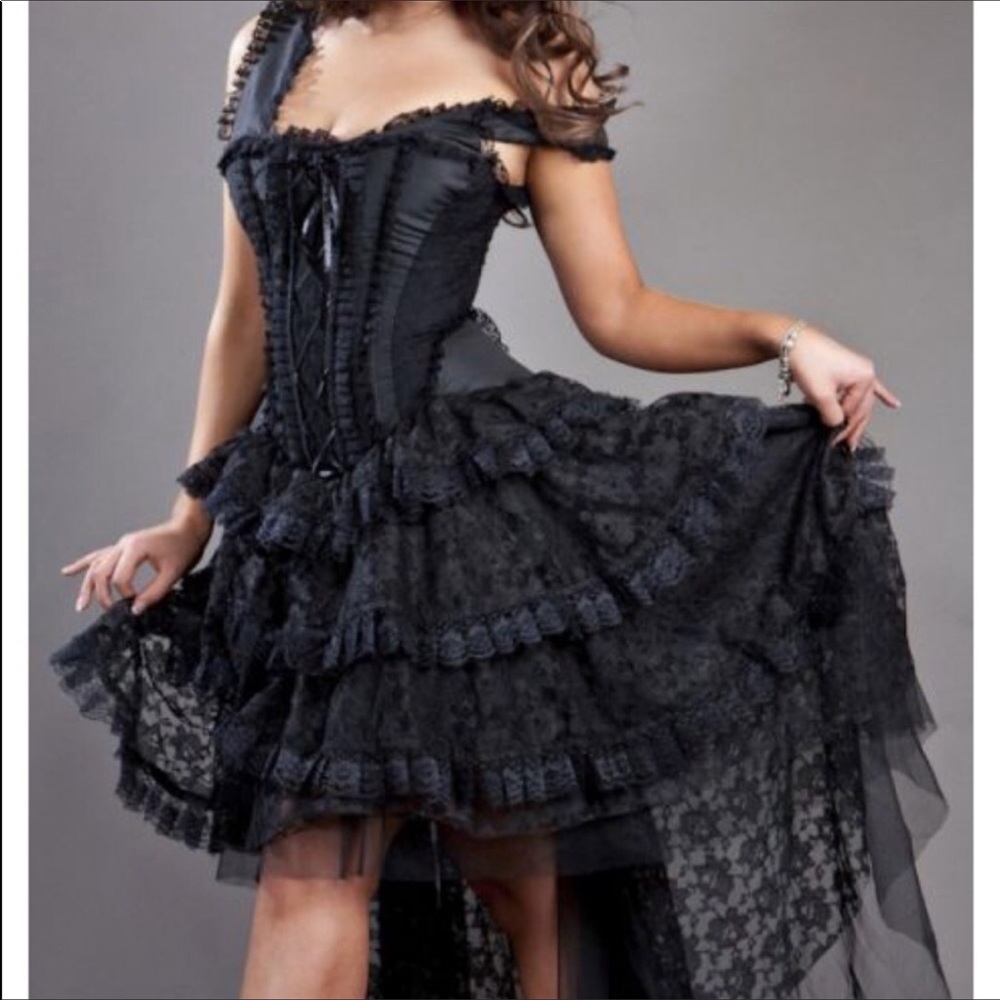 Burlesska  Ophelie steampunk black dress